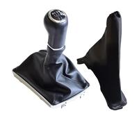 WEFOLEN Para VAUXHALL Para OPEL Para ASTRA III H 1.6 2004-2010 Manual Coche 5 6 Velocidades Perilla De Palanca De Cambios Con Cubierta Cuero A Prueba Polvo(R5-Black)