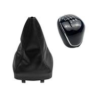 WEFOLEN Pomo Palanca De Cambios Para Coche Funda Protectora Para Maletero Collar Para Ford Para Mondeo 4 Mk4 IV 2007 2008 2009 2010 2011 2012 2013 2014(Black 6 speed 2pcs)