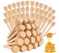 WEFOO 200 palitos de miel de madera, palitos de miel de 3 pulgadas, mini palitos de panal de abeja, mini agitadores de miel para tarro de miel, dispensar llovizna de miel y regalos de fiesta de boda