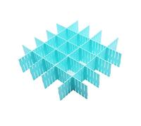WeFoonLo 8pcs DIY Organizador de plástico del cajón divisores ajustables del cajón para el armario ordenado casero, materiales escolares de la escuela, utensilios de cocina (Azul)