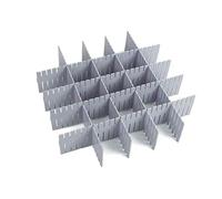 WeFoonLo 8pcs DIY Organizador de plástico del cajón divisores Ajustables del cajón para el Armario ordenado casero, Materiales Escolares de la Escuela, Utensilios de Cocina (Gris)