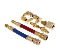 WeFoonLo Aire Acondicionado Refrigeración R134A R12 Convertir Adaptador Coche AC Conector Manguera Set Kit (adaptador)