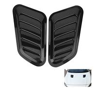 WeFoonLo Cubierta decorativa de entrada de flujo de aire para coche, kit universal de cuerpo redondo, accesorios de ventilación de coches y camiones, ABS exterior brillante calcomanía (negro)