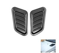 WeFoonLo Cubierta decorativa de entrada de flujo de aire para coche, kit universal de cuerpo redondo, accesorios de ventilación de coches y camiones, exterior brillante calcomanía (fibra de carbono)