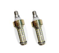 WeFoonLo Paquete de 2, 8W 2800-3200K E14 LED Bombilla de maíz Bombilla de Ahorro de energía para lámpara de Aplique de Pared de Techo, Blanco cálido