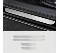 WEFP 4 Piezas Coche Protector Umbral Puerta para Land Rover Discovery Sport L550 (7seats) 2016 2017 2018, Acero Inoxidable Tiras DecoracióN para Estribos Bienvenidos Pedal Accesorios,D/Silver