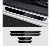 WEFP 4 Piezas Coche Protector Umbral Puerta para R-enault Megane Scenic 2000-2003, Acero Inoxidable Tiras DecoracióN para Estribos Bienvenidos Pedal Accesorios,A/Black Titanium Mirror