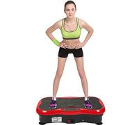 wefun - plataforma vibratoria oscilante para pérdida de peso equipo Vibration debout cuerpo máquina casa con Bluetooth música, Noir-rouge,LCD