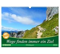 Wege finden immer ein Ziel (Wandkalender 2026 DIN A3 quer), CALVENDO Monatskalender: Traumhafte Wege auf fernen Inseln und durch heimische Gefilde führen den Naturfreund durch die Jahreszeiten!
