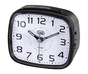 WeGeek - Trevi SL 3054 Reloj de Cuarzo con Alarma, Gran Esfera, botón Snooze/Light, Movimiento silencioso Sweep, Negro