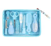 Wegeit Juego de cuidado para bebé, con Digital Termómetro, aspirador nasal, bolsa (Azul y rosa) azul azul