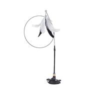 WEGJYKY Colorido Juguete de Gato en Forma de Pluma Mango cómodo Interactive Fluffy Feather Kitten Play con Wand Wand Wand Base Base Funny Stick For Black