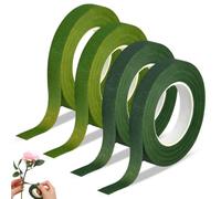 WEGLOK 4 Rollos de Cintas Florales Cinta de Floristería Adhesiva Cinta de Tallo de Tallo Floral para Decoraciones de Ramo Manualidades ecoraciones de Boda(15m/Rollo)