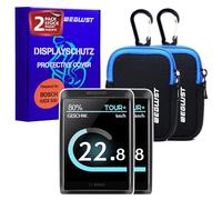 WEGLUST Protector de pantalla para Bosch Kiox 500 + funda de neopreno, protector de pantalla para bicicleta eléctrica, transparente e impermeable, protección contra golpes y arañazos (juego de 2