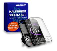 WEGLUST Protector Pantalla y Soporte para Bosch Kiox 400C (BRC3200) - Funda TPU Transparente para Display eBike - Soporte de Potencia con Placa de Montaje