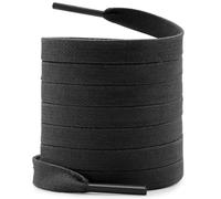 WEGOODZF Cordones planos encerados para zapatos: 2 pares de cordones de cera de algodón de 8 mm de ancho para botas, 02 Negro, 43 inch (110CM)