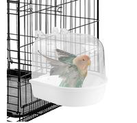 WEGREAT Bebedero multifunción para pájaros: casa de baños para jaula de pájaros, bañera para pájaros, bebedero para casa, cuenco para jaula, accesorios para jaulas de pájaros, periquitos, canarios