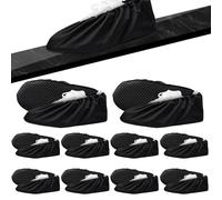 WEGREAT Cubrezapatos reutilizables: 10 pares de fundas para zapatos lavables, antideslizantes, antideslizantes, transpirables, impermeables, para zapatos, alfombras, protección del suelo, color negro