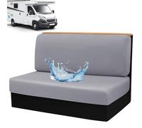WEGREAT Fundas de asiento para caravana, juego de 2 fundas para asientos de caravana, fundas de cojín para caravana, funda de cojín para mesa de comedor, para caravana, colgante plateado y gris