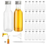 WEGREAT - Mini botellas de licor: 24 botellas pequeñas de 100 ml, pequeñas botellas de licor para rellenar zumo, licor, jengibre, bebidas esenciales, fiestas, licores, licores, licores