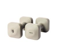 WeGym SafeGrip Mancuernas Cuadradas con Asas Antideslizantes, Pesas Libres Estéticas para Entrenamientos en Casa, Diseño Estable que Evita que Rueden durante Ejercicios en el Suelo (15LB, Par
