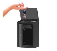 WeHere Caja de llaves para montaje en pared exterior, caja de devolución de llaves para automóvil, diseño antirrobo e impermeable para exteriores, caja de almacenamiento segura resistente para hotel,