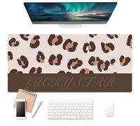 Wehilio Alfombrilla de ratón XXL grande para gaming, 900 x 400 x 4 mm, con estampado floral fresco, protector de escritorio con bordes cosidos, para jugadores, oficina y hogar