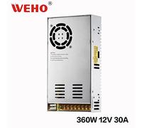 WEHO 12v 30a dc universal regulado conmutación fuente de alimentación 360w para CCTV, radio, proyecto informático