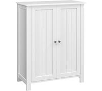 WeHome - Mueble de baño con dos puertas, ahorra espacio, mueble multiusos, mueble de cocina, muebles de baño, con 2 estantes ajustables, 30 x 60 x 80 cm, mueble de baño para ahorrar espacio, color