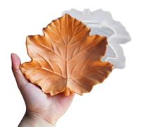 Wehous Molde de bandeja de hoja de arce, moldes de silicona para resina epoxi, bandeja de joyería de hojas 3D, moldes de almacenamiento de platos, moldes de almacenamiento de platos de baratijas