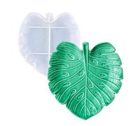 Wehous Moldes de silicona de hojas para resina, hojas tropicales, molde de bandeja de resina para fundición epoxi, hormigón, joyería, portavelas, contenedor de almacenamiento, molde de resina de