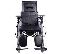 WEI-LUONG plegable Sillas de ruedas 27.5Kg Apoyabrazos de elevación de la pierna de Control respaldo del asiento plegable portátil mitad de mentira 120Kg soporte de cargas 45 × 45 cm Asiento desmontab