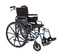 WEI-LUONG plegable Sillas de ruedas plegable ligera 13Kg silla de ruedas ergonómico avanzado Backs cómodas patas ajustables 113kg soporte de carga manual 48 × 43cm asiento de la silla de frenos Ligero