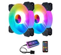 Weiara Jade Ring Rgb Case Fan, Ventilador De Refrigeración para Ordenador De Sobremesa De 12 Cm con Mando A Distancia, Ventilador Que Cambia De Color De Ilusión, Ventilador Silencioso