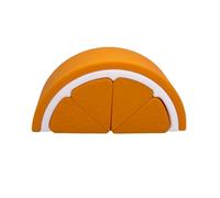 Weibo - Naranja de Construcción Libre de Silicona Alimentaria - Juguete Sensorial Montessori - Estimulación Temprana para Bebés y Primeros Años - Mordedores y Juguetes para Bebés - Regalo