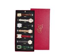 Weicam Juego de 7 relojes de pulsera analógicos de cuarzo con correa de cuero, estilo vintage, para una semana