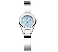 Weicam Reloj de pulsera analógico de cuarzo con números romanos para mujer, estilo informal, minimalista, de cristal, Plateado