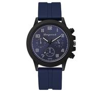 Weicam Reloj de pulsera analógico de cuarzo unisex con correa de silicona simple, Azul