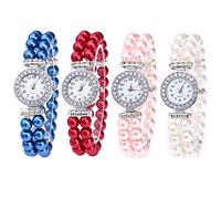 Weicam Reloj de pulsera de cuarzo analógico de cuarzo para mujer de 4 piezas