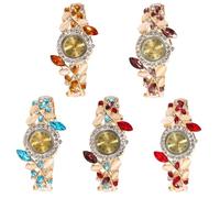Weicam - Reloj de Pulsera para Mujer, diseño de Flores y Diamantes
