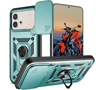 WeiCase Funda para Honor 600 / Honor 600 Pro, Tapa Deslizante para La Cámara, Armadura Carcasa con 360° Magnético Anillo Soporte Silicona Antigolpes Protectora Carcasa ，Verde