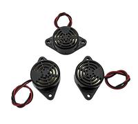 WEICHUANG 3PCS DC 3-24V 90dB Active Piezo Electronic Buzzer Beep Tone Alarma Timbre Sonido continuo (negro)