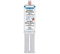 WEICON Fast-Metal, 24 ml metal líquido, Pegamento 2 componentes para metal, vidrio, etc, gris