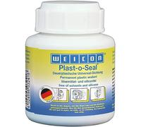 WEICON Plast-o-Seal, 120g tubo, compuesto de sellado resistente al calor, azul, bote con pincel