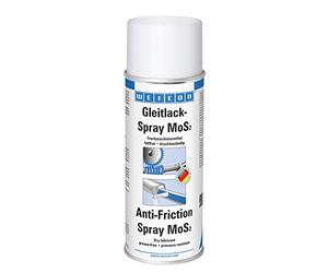 WEICON Spray Anti fricción MoS2, 400ml, lubricante seco, rodamientos, motores, etc.