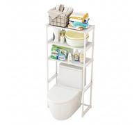 Weida | Estantería Baño-Lavadora | con 3 Baldas de Almacenamiento | Estructura metálica Resistente, diseño Moderno y Compacto para Ahorrar Espacio | Color Blanco (63.5cm-26cm-169.2cm)