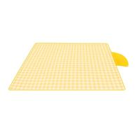 WEIDA Manta para Picnic y Playa | Manta Impermeable y Plegable de PVC con Asas para Fácil Transporte | Cap. 7-10 Personas | Alfombra de Playa o Exterior de Camping (Amarillo, 200cm-300cm, Cuadrado)