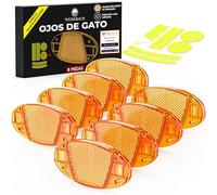 Weidebach® 8X Reflectantes de Radios de Bicicleta Alta Luminosidad, Ojos Gato Incl. 12 Adhesivos Reflectantes Bicicleta según StVZO, Reflectantes Bicicleta para Todos los tamaños de Rueda habituales