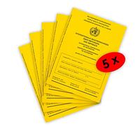 WEIDEBACH® Cartilla de vacunación estándar, versión 2021 con página adicional para vacunaciones preventivas actuales, incluye brújula vacunadora, carnet de vacunación, libro de vacunación, certificado