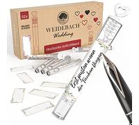 WEIDEBACH® Juego de 52 Pomperos Románticos para Boda con 52 Pegatinas para Escribir, Decoración de Burbujas para una Foto Inolvidable